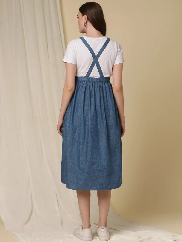 Maternity Dungaree Skirt