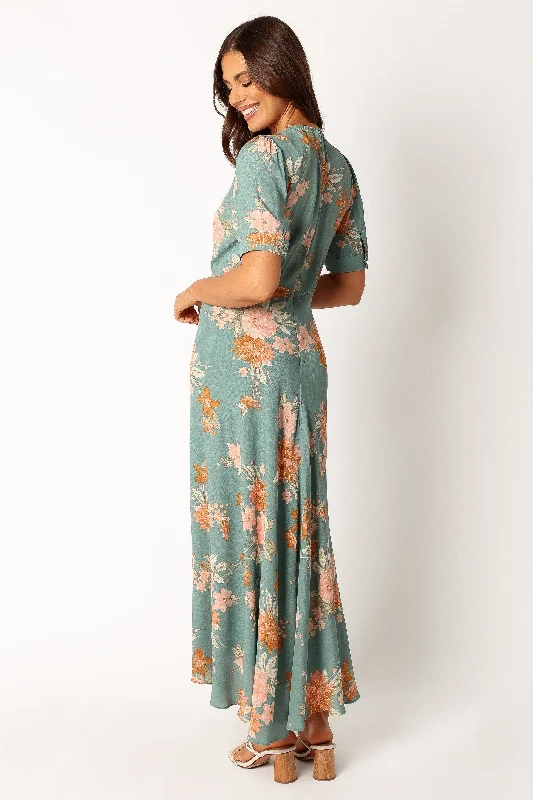 Frampton Midi Dress - Blue Floral