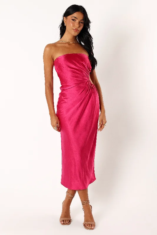 Saraya Midi Dress - Hot Pink