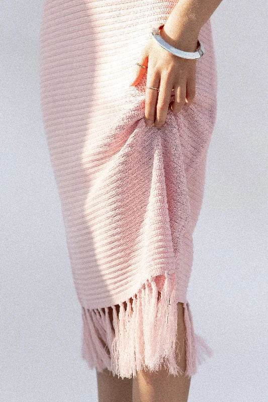 Winne One Shoulder Knit Dress - Pink