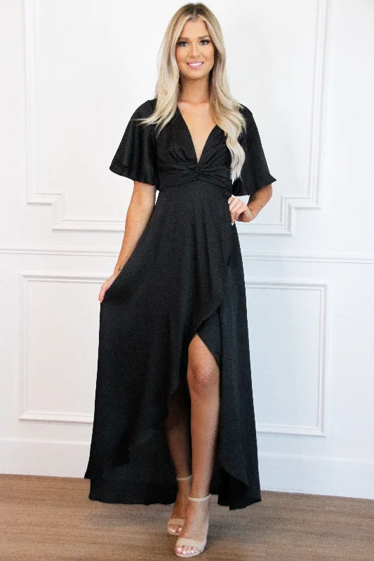 Before You Go Maxi Dress: Black