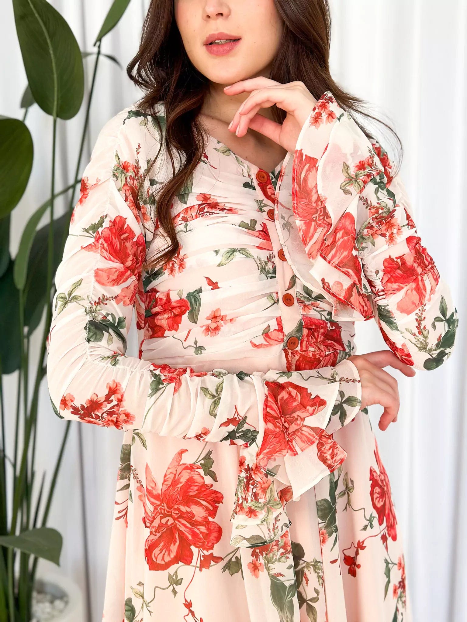 Dahlia Floral Long Dress