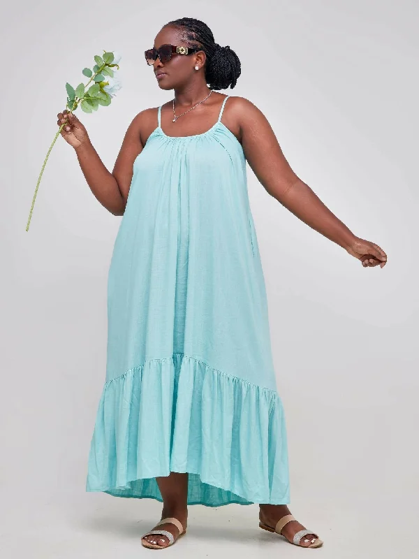 Fauza Design Asili Linen Maxi Dress - Turquoise