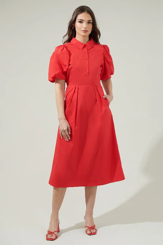 Cassidy Pleated Midi Dress