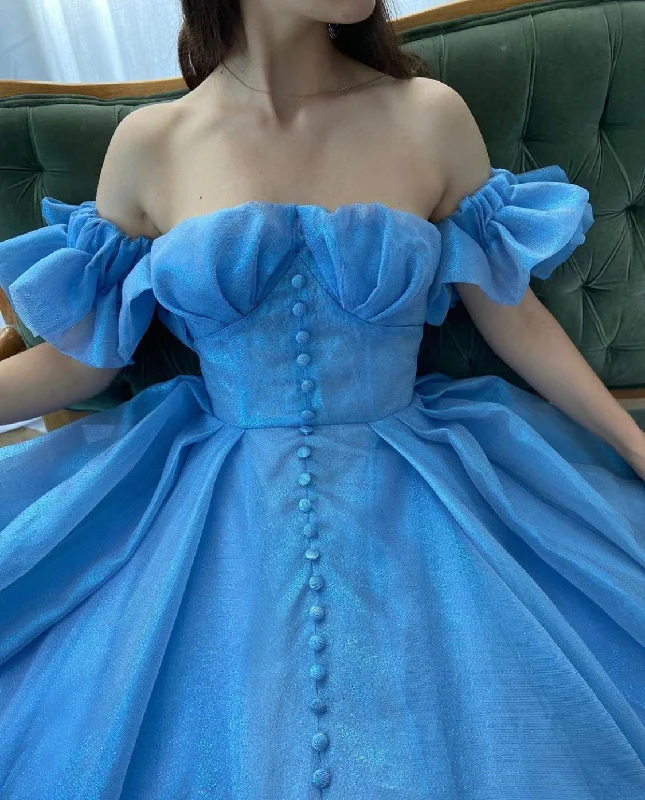 Cerulean Organza Gown