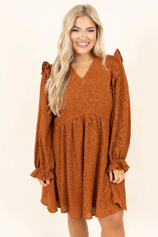 Cinnamon Girl Dress, Caramel