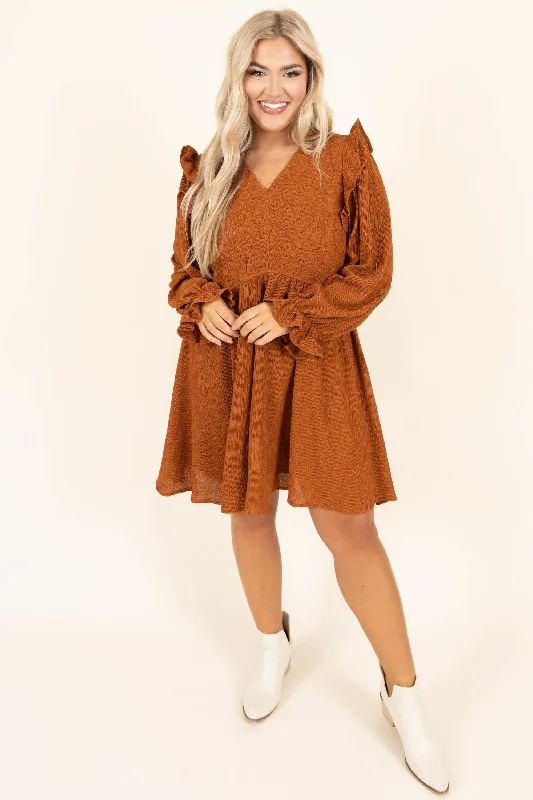 Cinnamon Girl Dress, Caramel