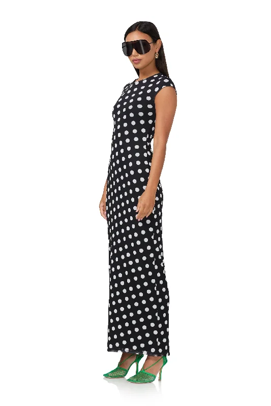 Cody Maxi Dress - Diagonal Dot