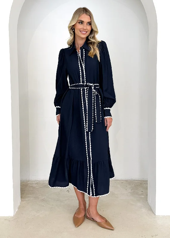 Cove Midi Dress - Navy