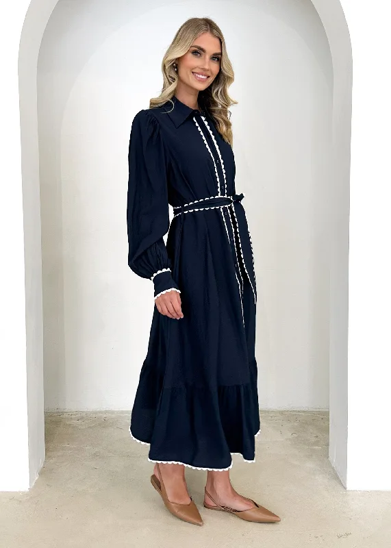 Cove Midi Dress - Navy