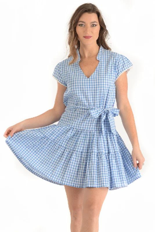 Emma Dress / Blue Gingham