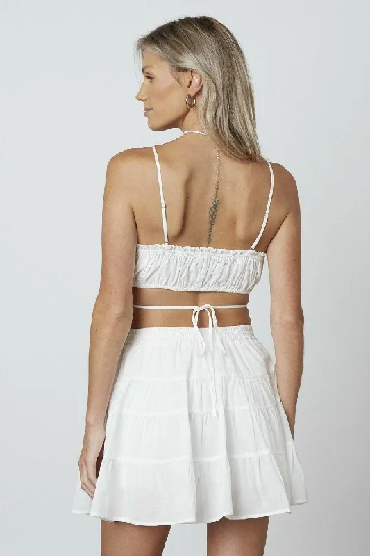 Evelyn White Two-Piece Mini Dress