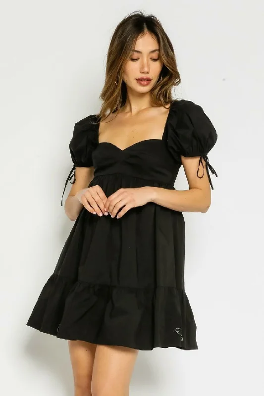 Jessie Black Babydoll Mini Dress