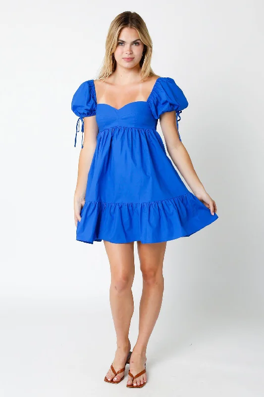 Jessie Blue Babydoll Mini Dress