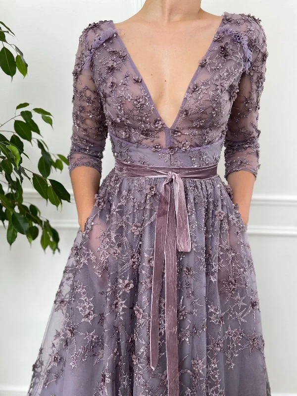 Lilac Laced Gown