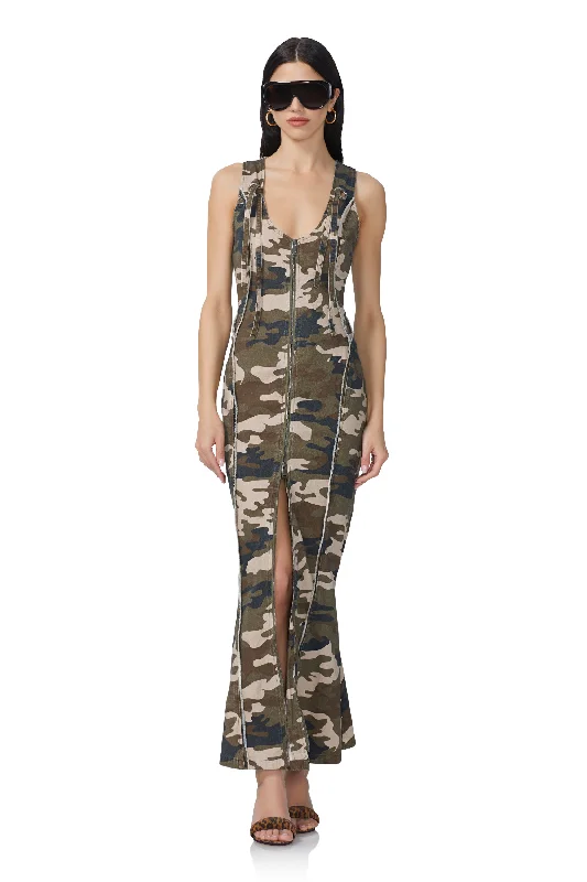 Maisie Maxi Dress - Woodland Camo