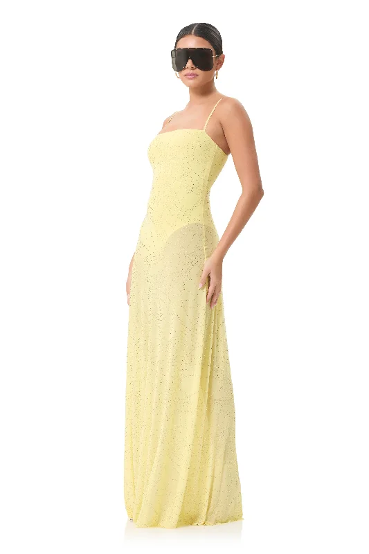 Shea Rhinestone Maxi Dress - Buttercup