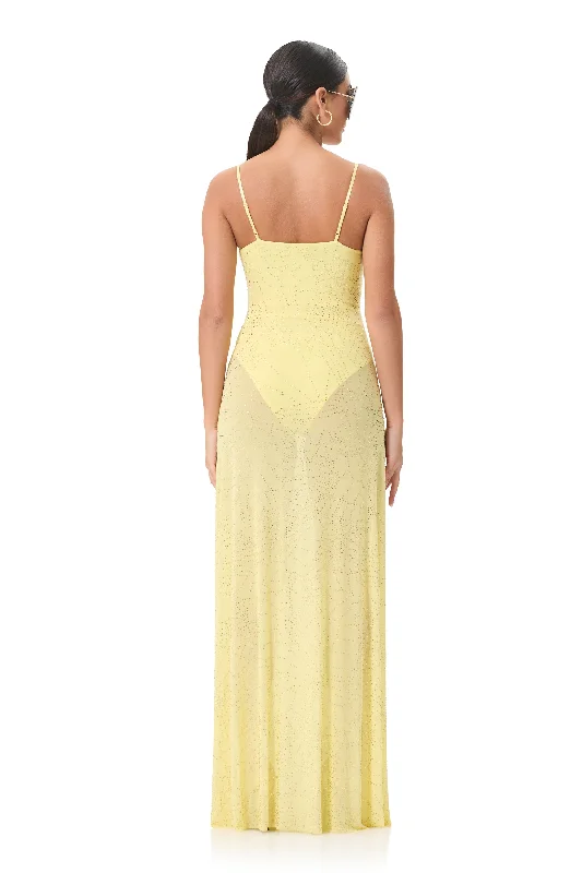 Shea Rhinestone Maxi Dress - Buttercup