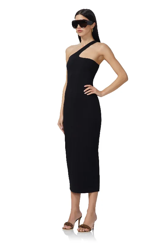 Sloane Midi Dress - Noir