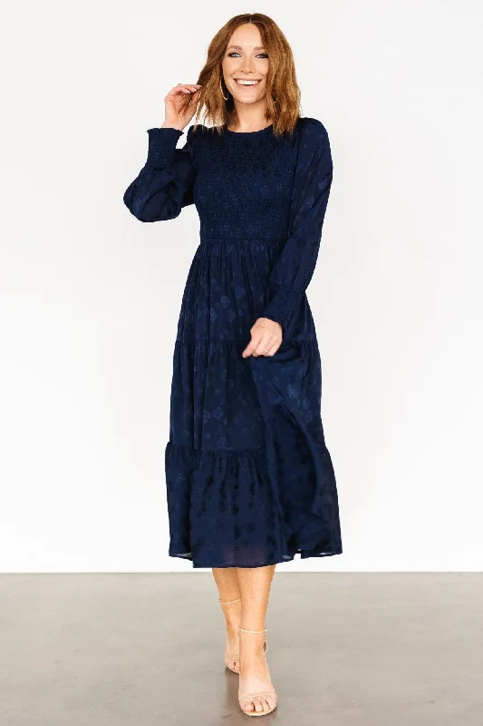 Stockholm Smocked Dress | Midnight Blue