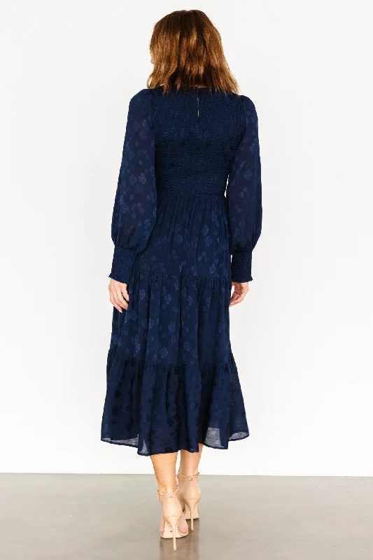 Stockholm Smocked Dress | Midnight Blue