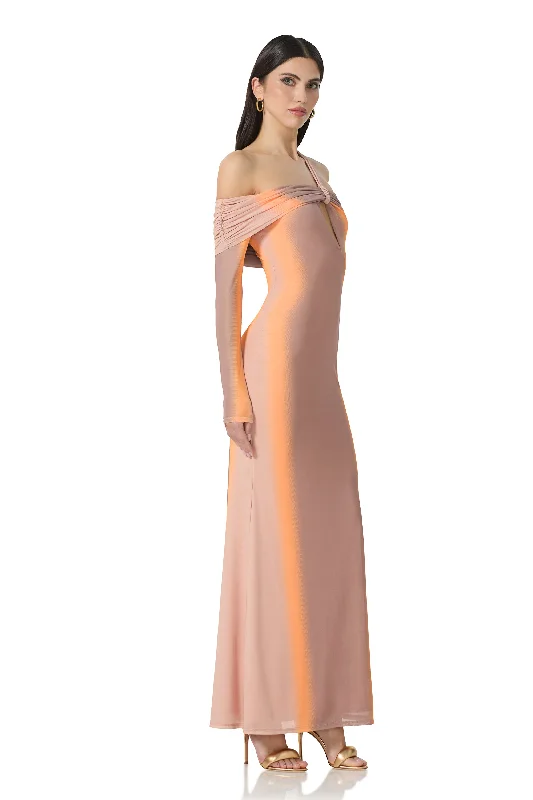 Sutton Maxi Dress - Orange Linear