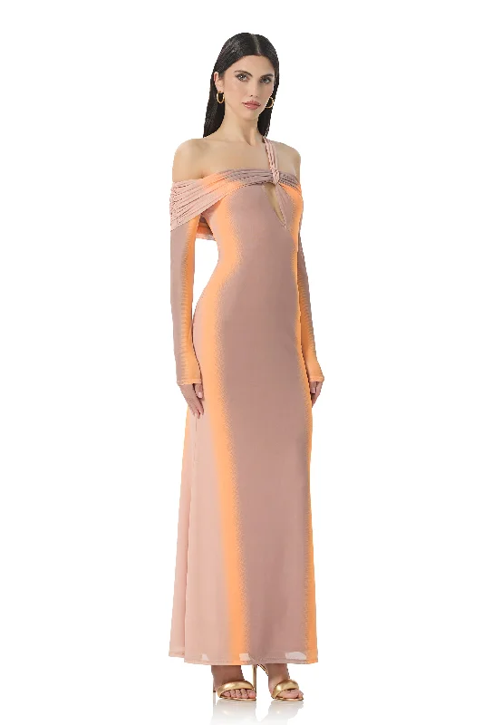 Sutton Maxi Dress - Orange Linear