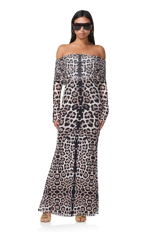 Thelma Maxi Dress - Placed Leopard