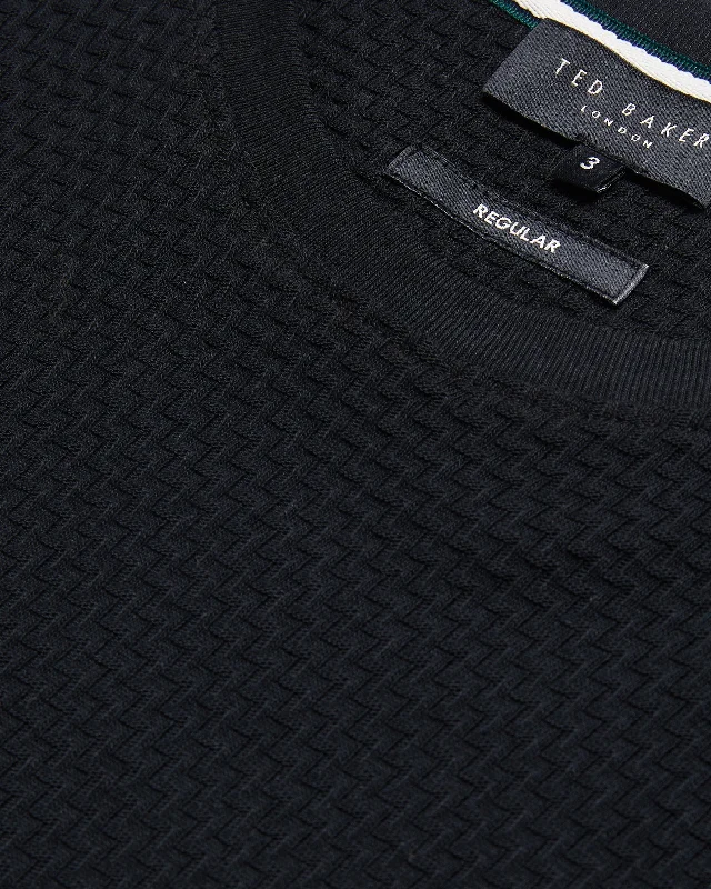 Curlys Ss Regular Textured T-Shirt Black