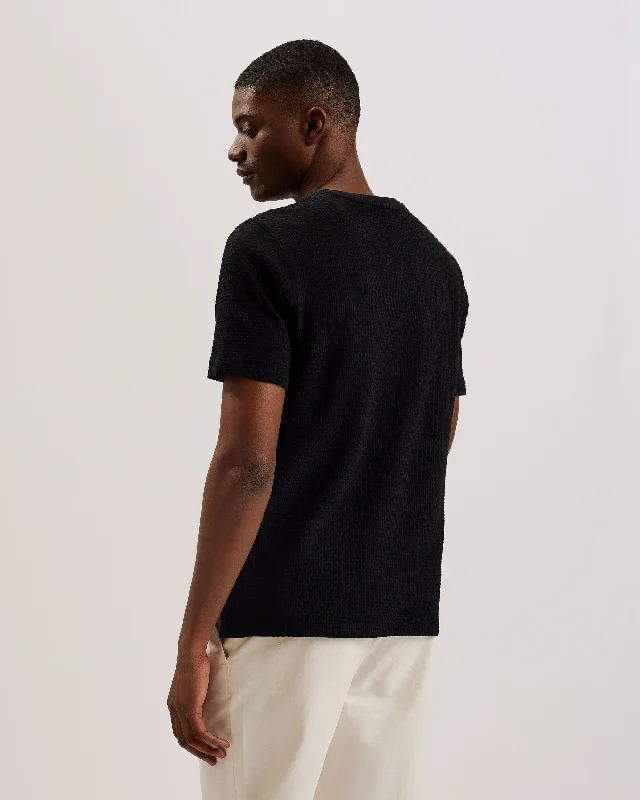 Curlys Ss Regular Textured T-Shirt Black