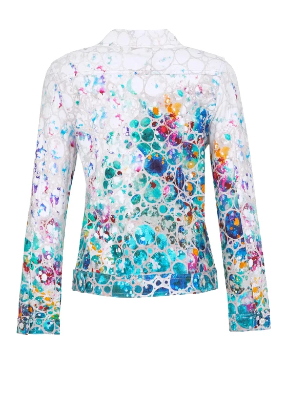 Dolcezza Printed Jersey Short Jacket, Multi