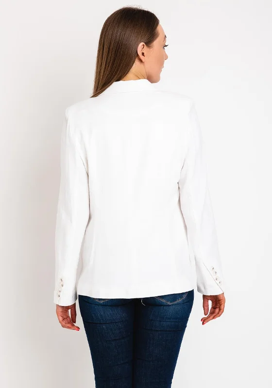 Eva Kayan Linen Blend Blazer, Off White