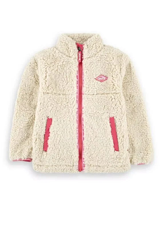 Levi’s Girls Box Fit Sherpa Jacket, Sandshell