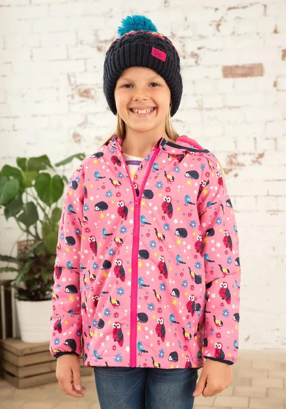 Little Lighthouse Amelia Waterproof Woodland Print Coat, Pink