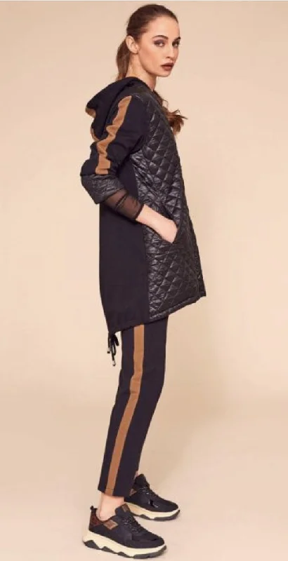 Naya Quilted Jacket Contrast Panel