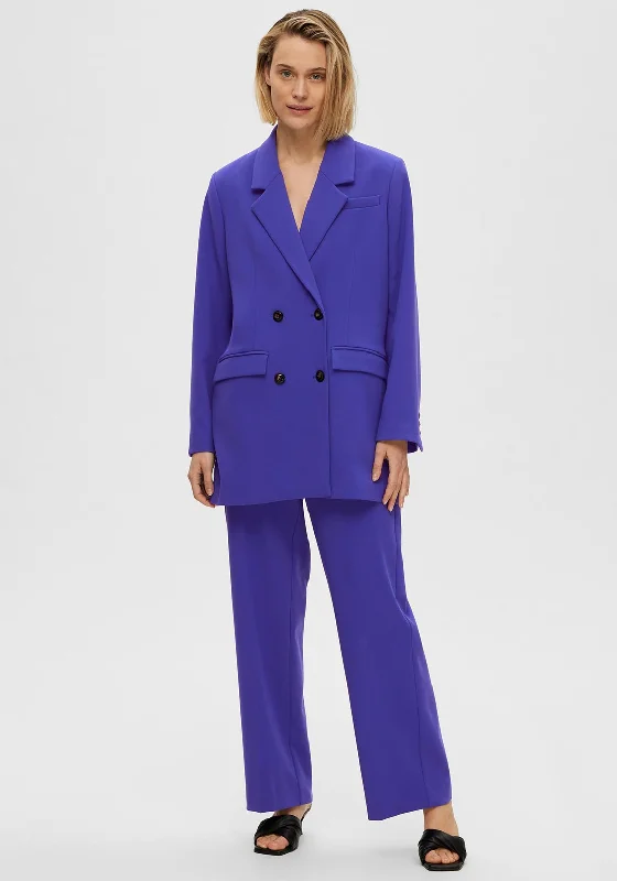 Selected Femme Myla Relaxed Blazer, Royal Blue