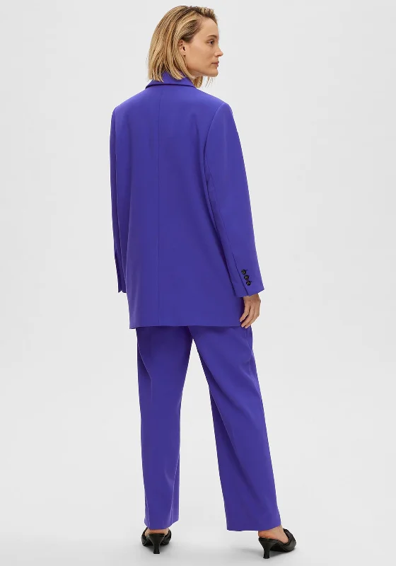 Selected Femme Myla Relaxed Blazer, Royal Blue