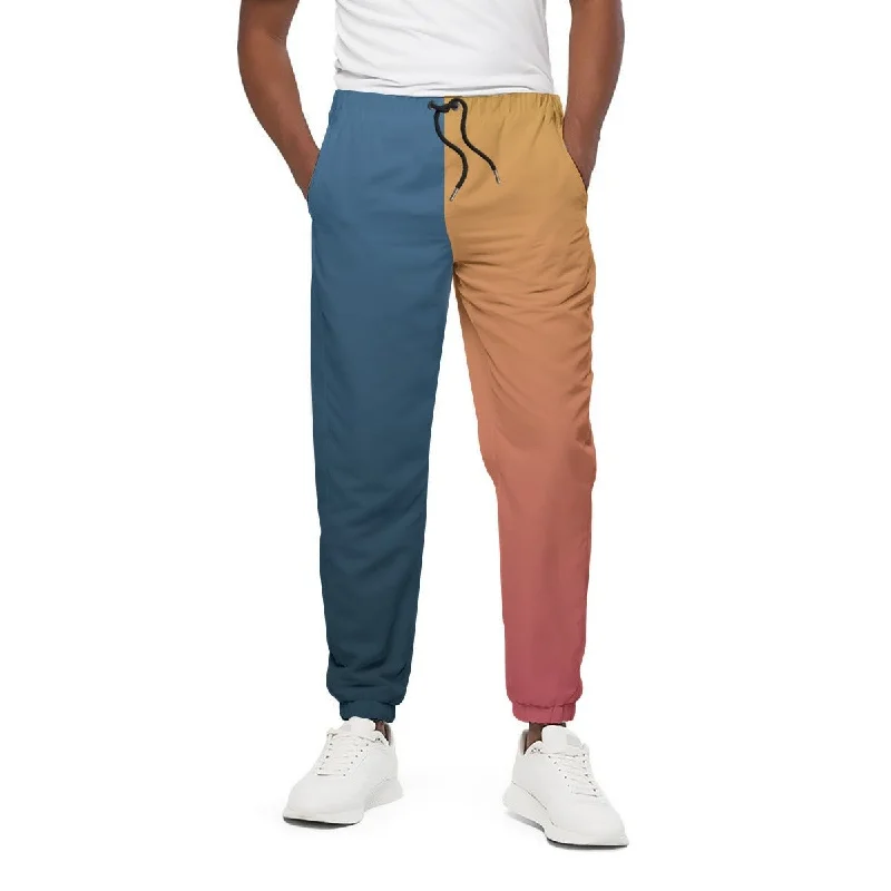 Blue & Orange Two-Tone Sweatpants