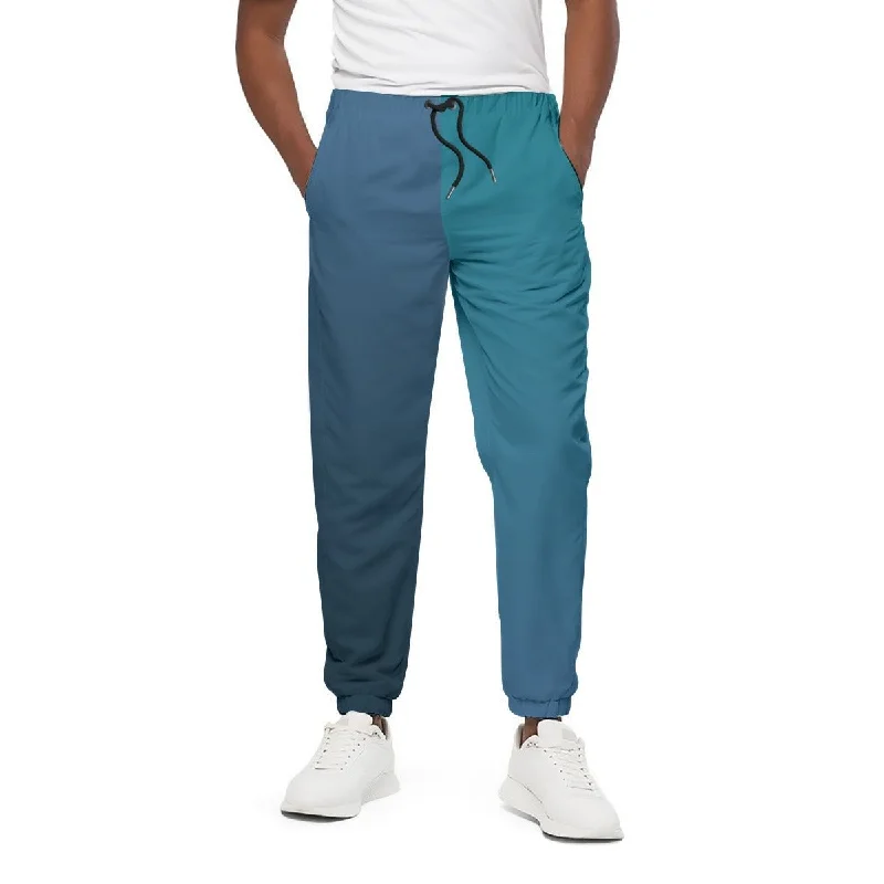 Blue Two-Tone Sweatpants