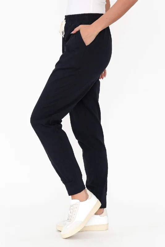 Bondi Navy Cotton Jogger Pants