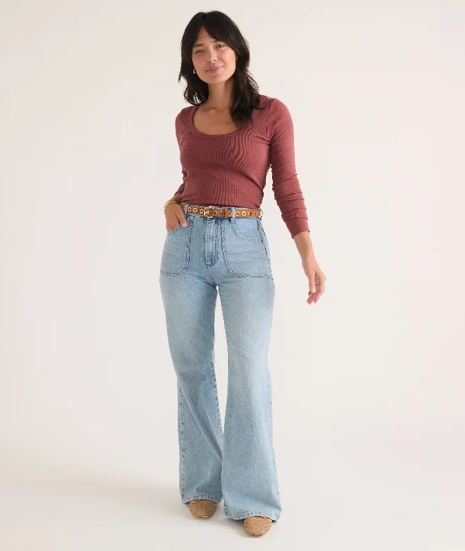 Bridget Denim Flare Pant