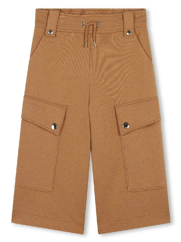 Pants in brown cotton