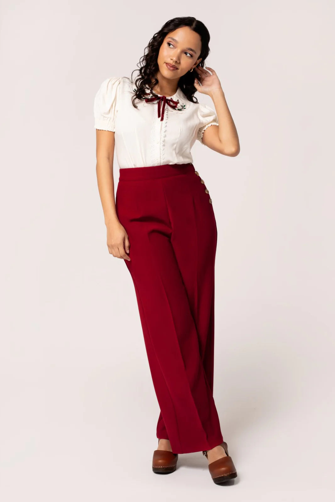 Ginger Swing Trousers - Red