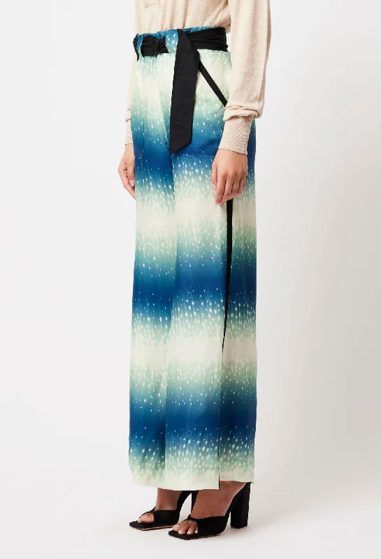 Grace Cupro Viscose Pants in Galaxy Print