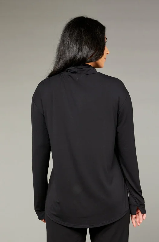 Maya Long Sleeve Turtle Neck - Black