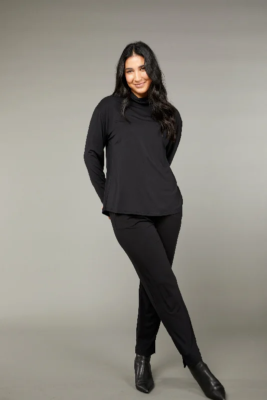 Maya Long Sleeve Turtle Neck - Black