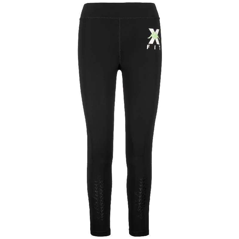 KOMBAT  WKT EQUILA - Pants - Sport Trousers - Woman - BLACK-GREEN PARADISE