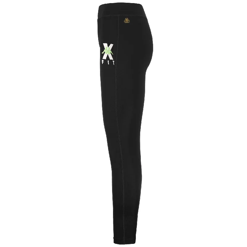 KOMBAT  WKT EQUILA - Pants - Sport Trousers - Woman - BLACK-GREEN PARADISE