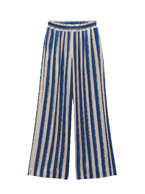 Bailey Silk Pant (Salute Stripe)