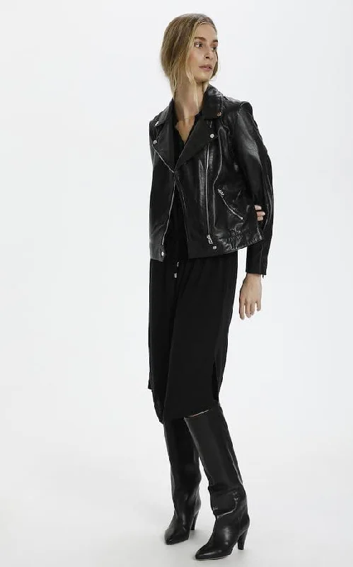 Soaked In Luxury- Leather Biker Jacket